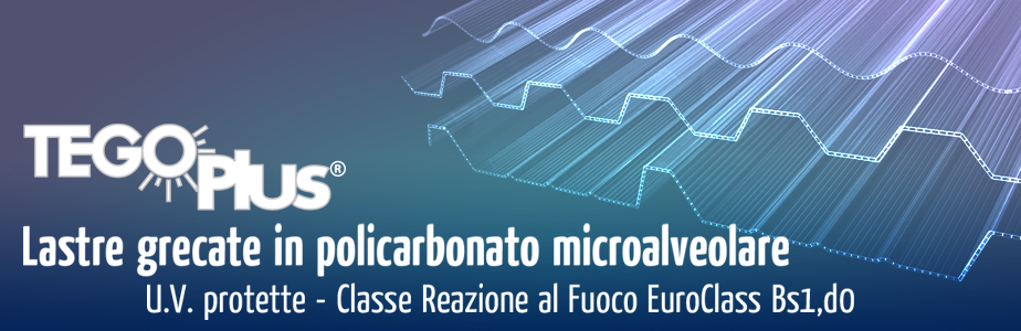 Lastre grecate in policarbonato microalveolare | TegoPlus-TegoLux Lastre grecate in policarbonato microalveolare | TegoPlus-TegoLux